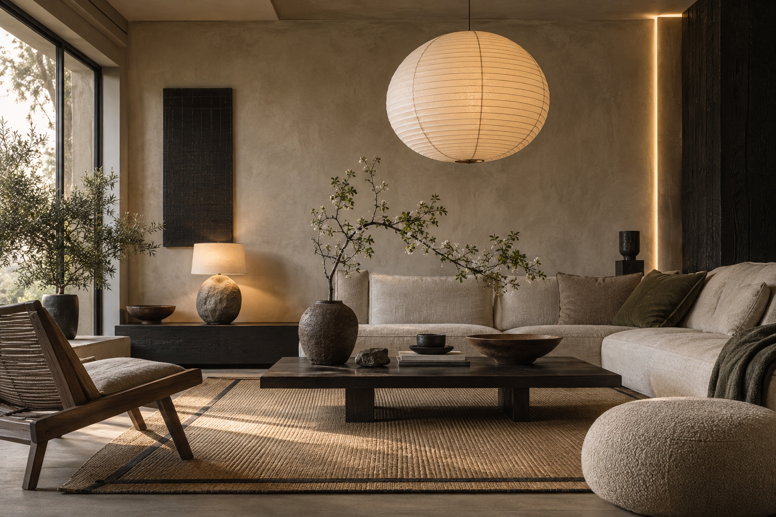 Exemple d’intérieur de style Le style Japandi