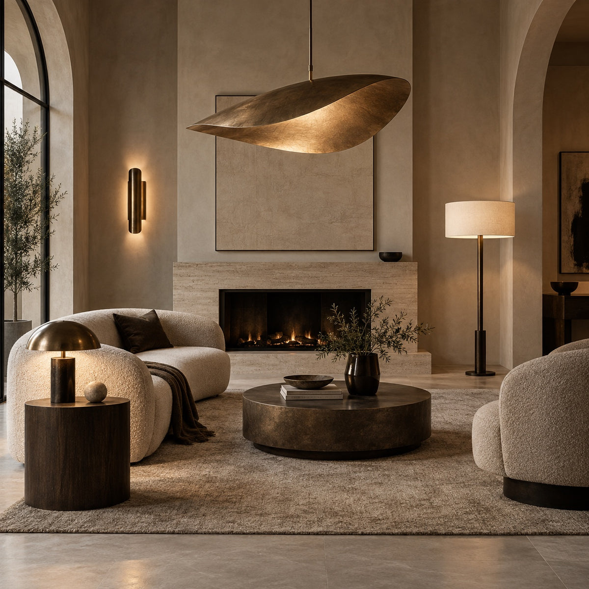 Sélection de luminaires premium dans un intérieur contemporain — Luce Milano Image